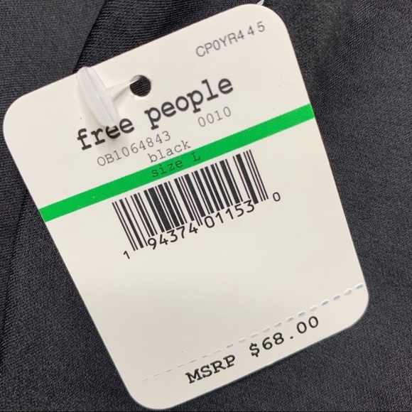 NWT Free People Turn It On Cami / Black / M - Picture 3 of 3